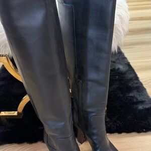 Vince Black Knee-High Women's Boots